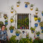 Spanish lady with her plants