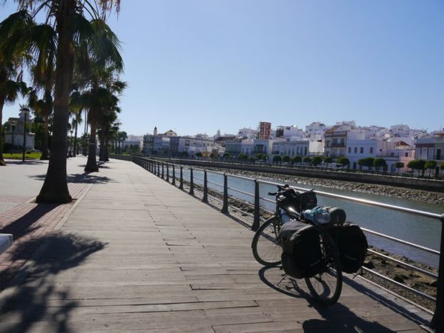 My touring bicycle in Ayamonte, Abdalusia, Spain