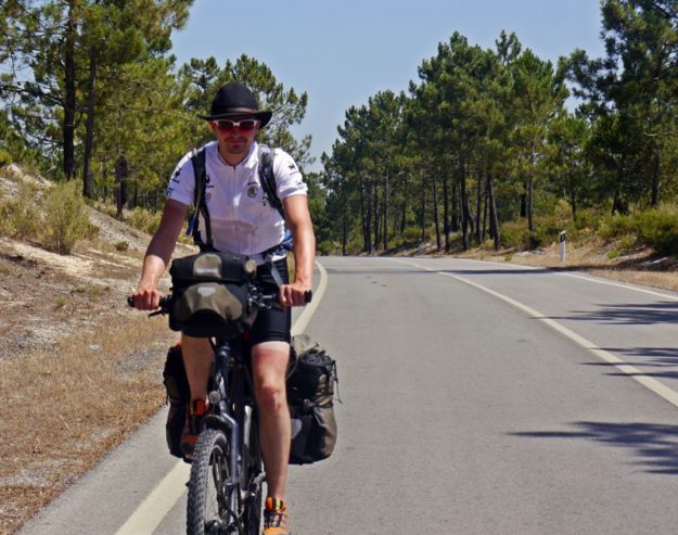 Antoine on the bicycle