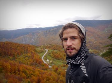 Jamie and orange trees