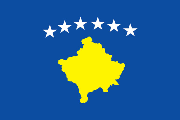 The flag of Kosovo