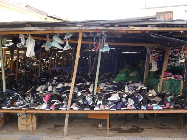 Second hand shoes for sale, Shkoder, Albania