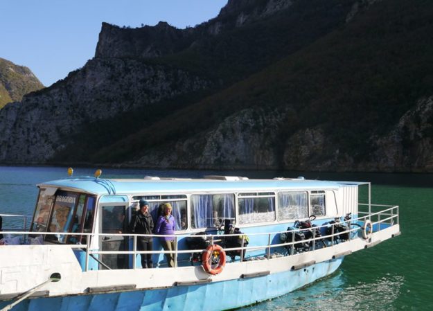 Bus boat to Fierza, Albania