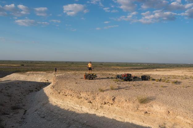 Fields of irrigation in Uzbekistan.
