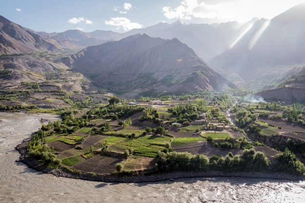 Beautiful green fields in Afghanistan