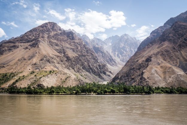 Trees and mountains in Afghanistan